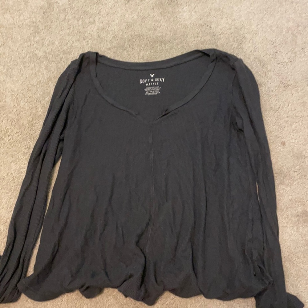 American Eagle long sleeve waffle material size XS